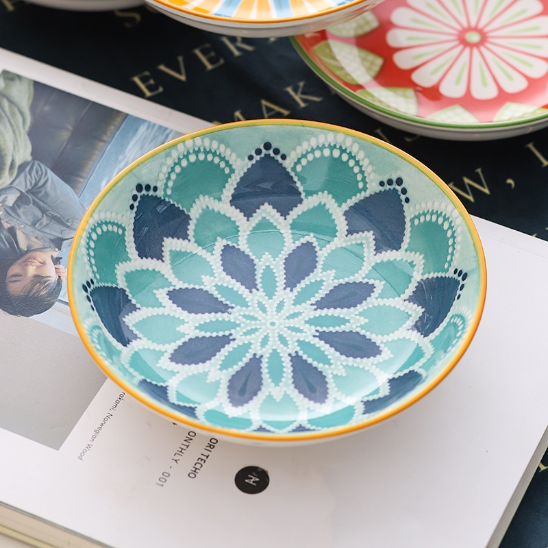 4pc Bohemian Ceramic Plate - S - Kitchen Baking Dishes 리뷰 및 가격