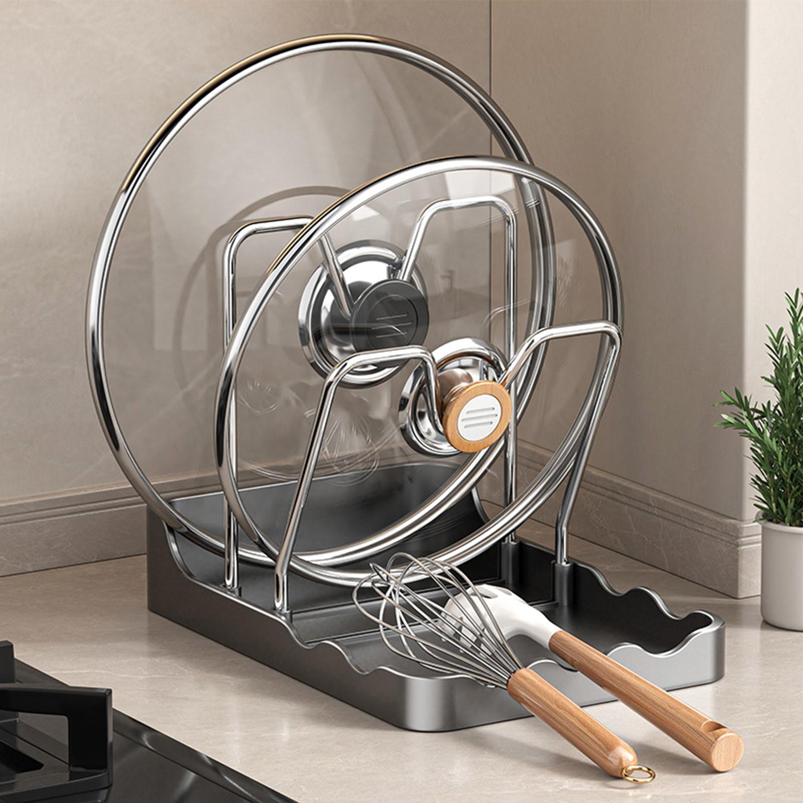 Pot Lid Organizer Vertical Spo - Kitchen Baking Tray Rack 리뷰 및 가격