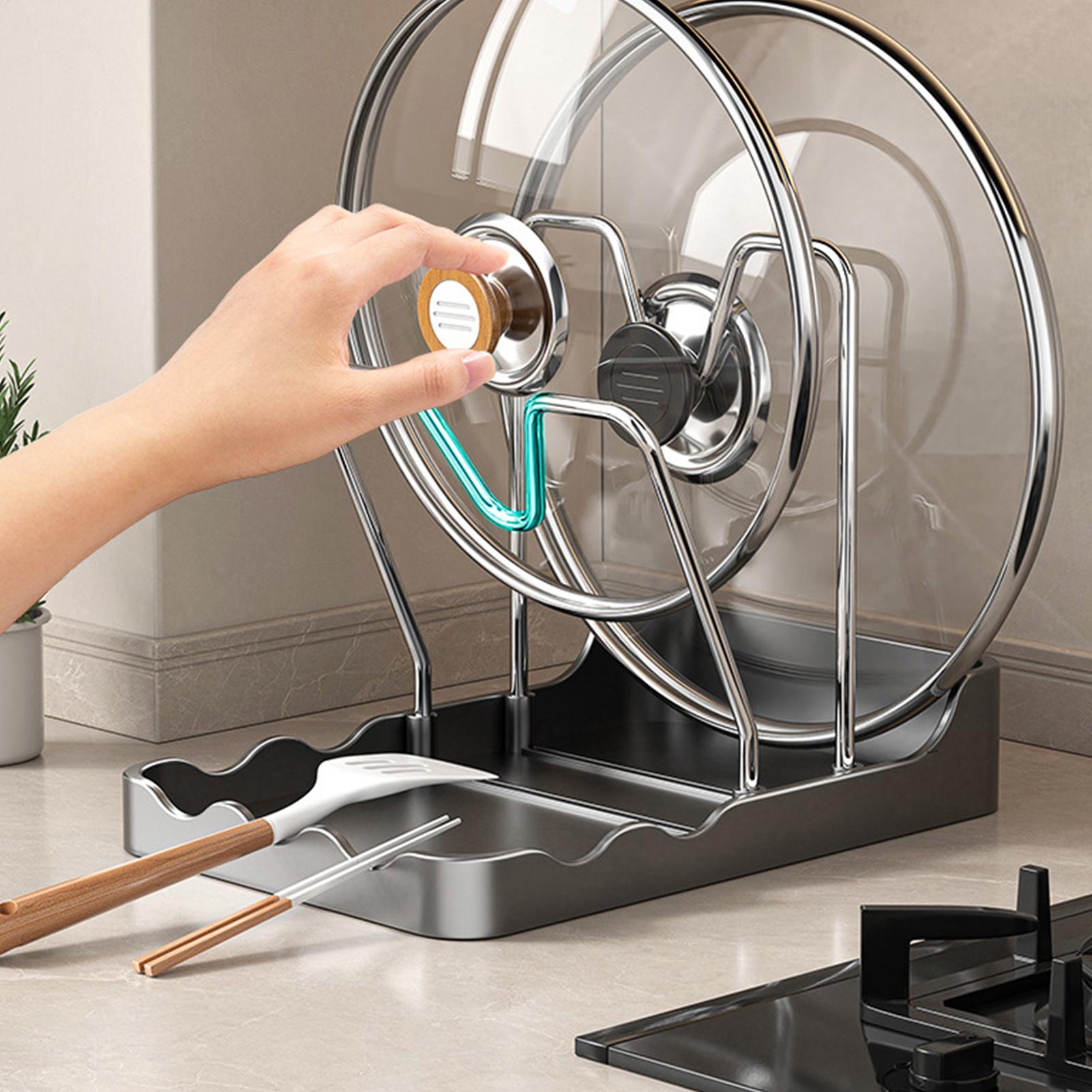 Pot Lid Organizer Vertical Spo - Kitchen Baking Tray Rack 리뷰 및 가격
