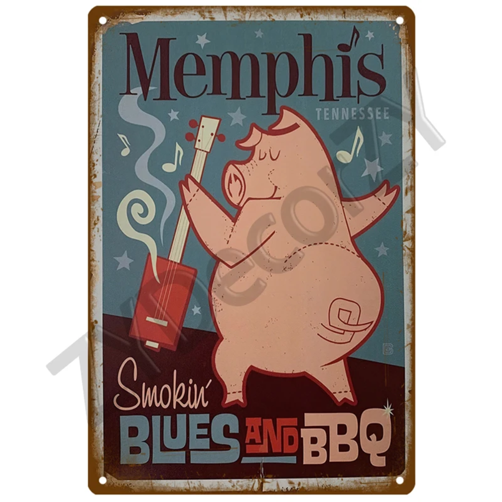 Retro BBQ Sign - Vintage Wall  - Kitchen Uncle 리뷰 및 가격